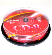 Диск CD-R 80 700Mb 52x sp. <уп.10 шт.> на шпинделе ― NURSHOP.RU
